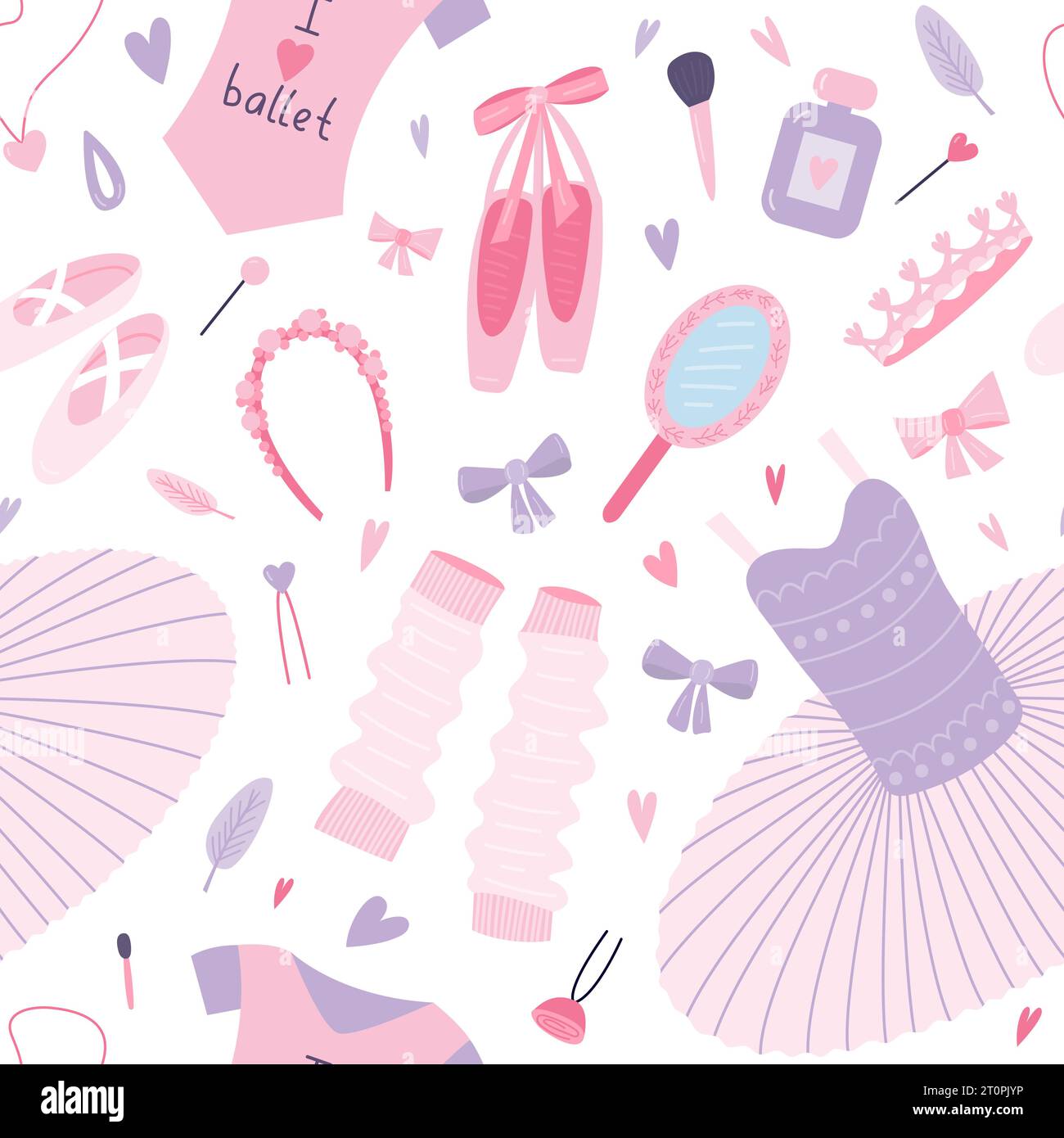 Ballet items seamless pattern Stock Vector