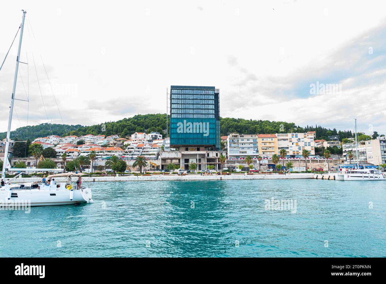 Hotel Marjan in Split, which has been out of function since Zeljko Kerum took over in 2006 and was bought by Rovinj's Adris Group at the end of 2019, Stock Photo