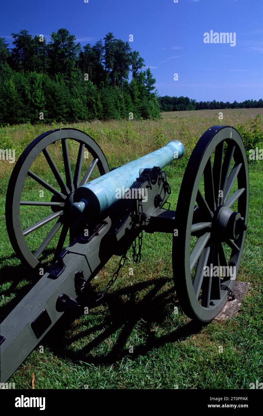 Widow Trap Farm cannons, Fredericksburg and Spotsylvania National Military Park, Virginia Stock Photo