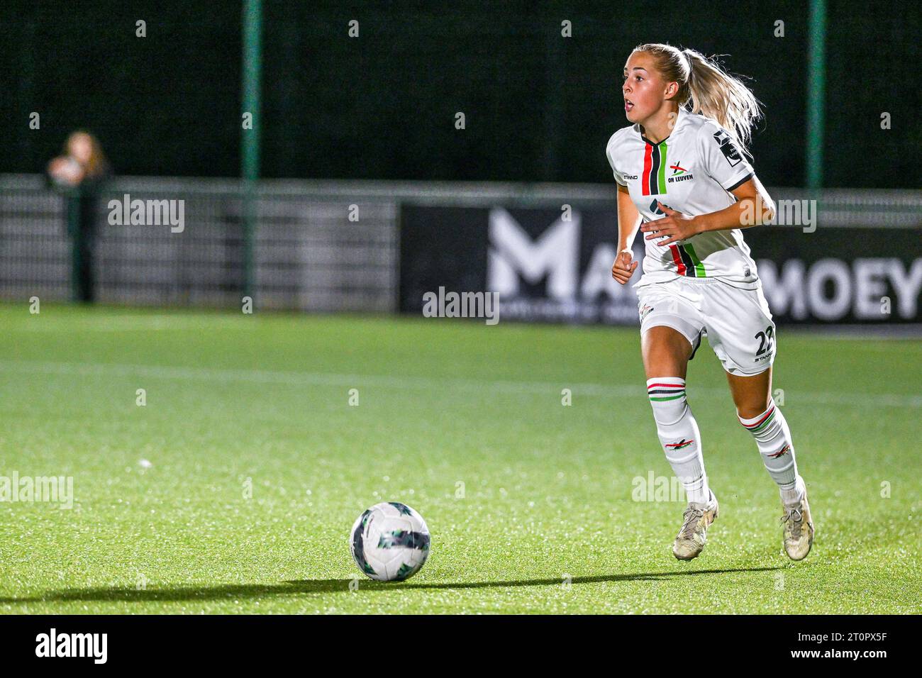 Oud Heverlee, Belgium. 07th Oct, 2023. Saar Janssen (22) of OHL