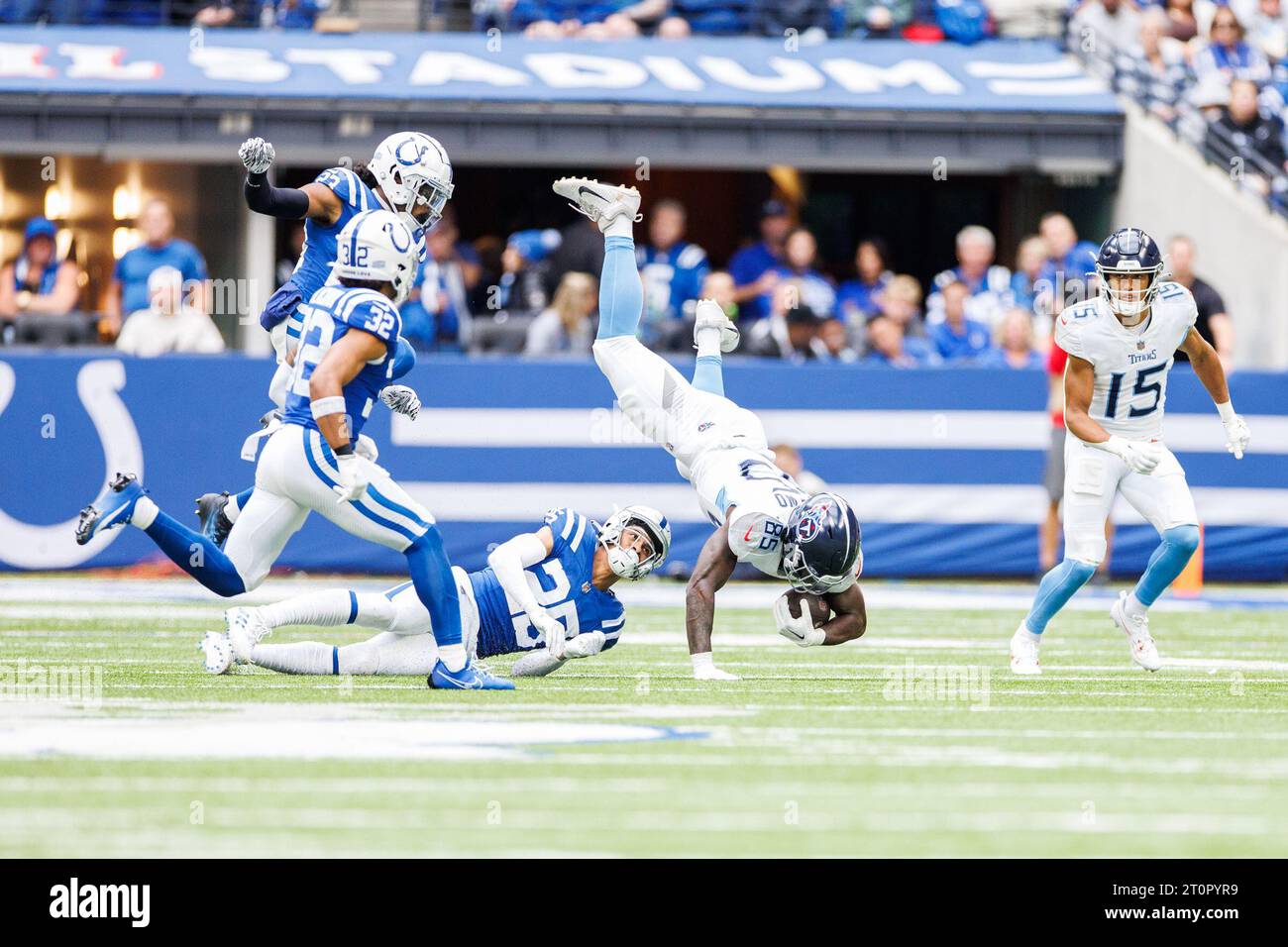 Indianapolis, Indiana, USA. 08th Oct, 2023. Indianapolis Colts safety ...