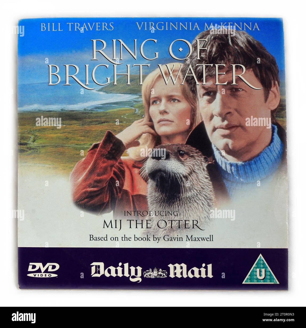 Ring of Bright Water DVD card case on light background Stock Photo