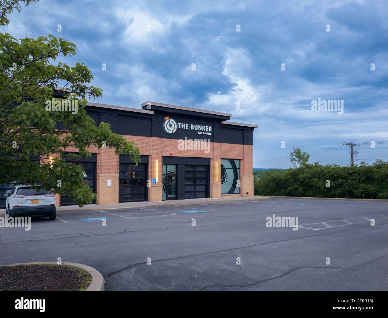 New Hartford, New York Jul 9, 2023 Wide View of The Bunker Bar and