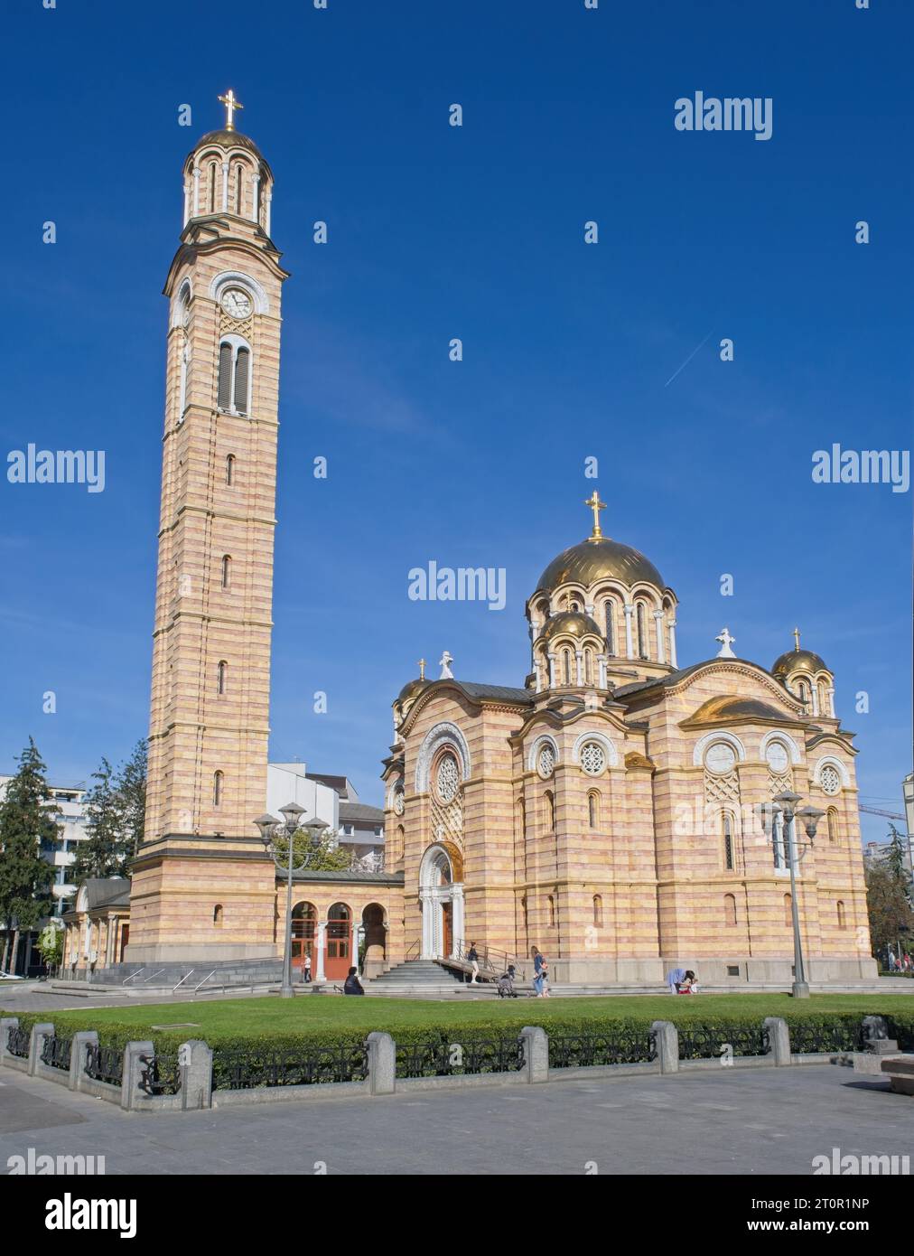 Banja Luka, Bosnia and Herzegovina - Oct 7, 2023: Cathedral Church of Christ the Savior. A walking in the center of Banja Luka. Srpska Republic of Bos Stock Photo
