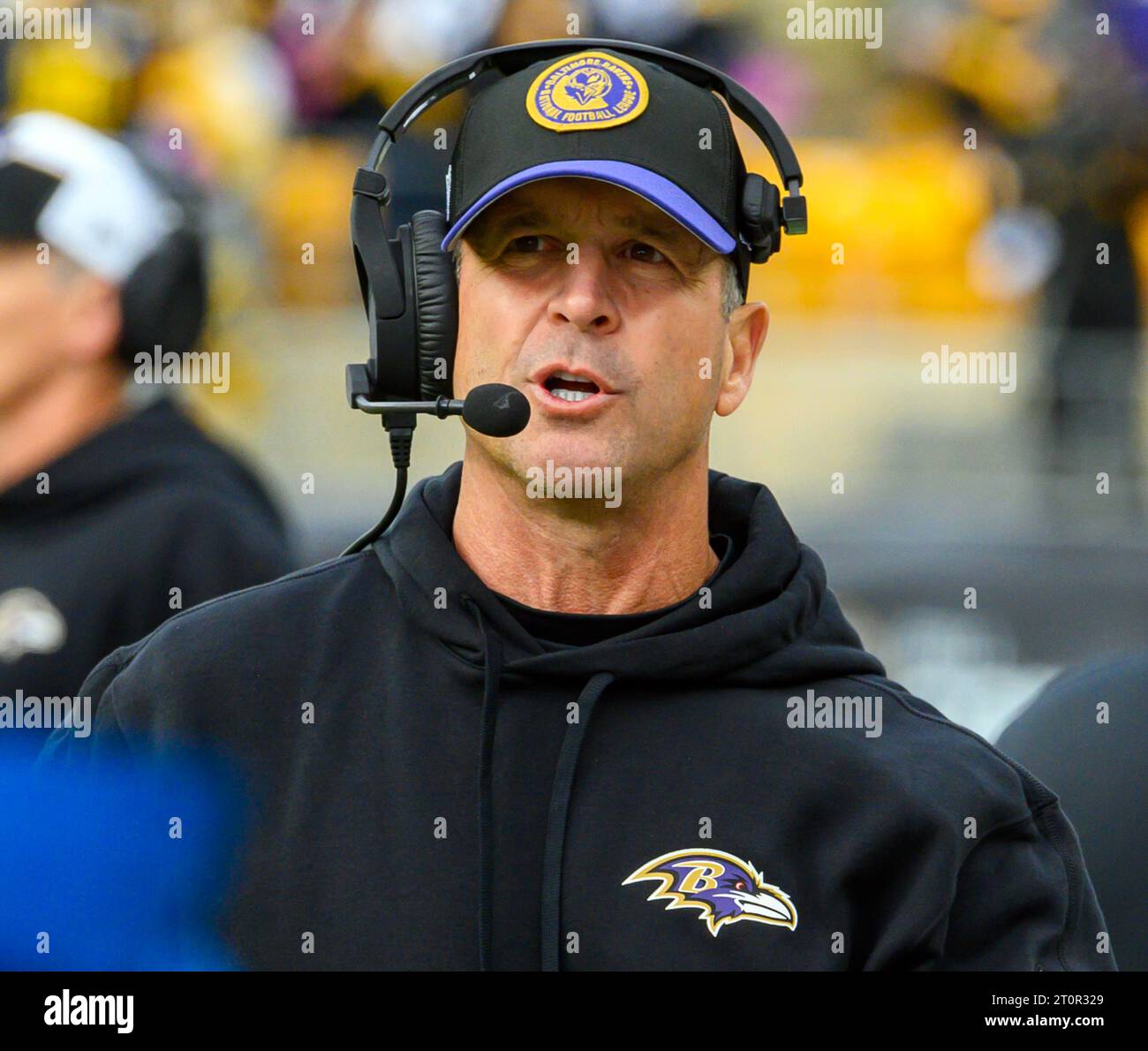 Baltimore Ravens Head Coach John Harbaugh Late In The Fourth Quarter Of ...