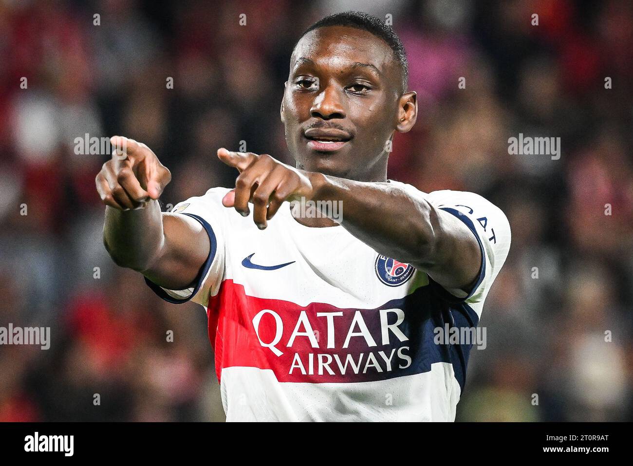 Randal KOLO MUANI of PSG celebrates his goal during the French