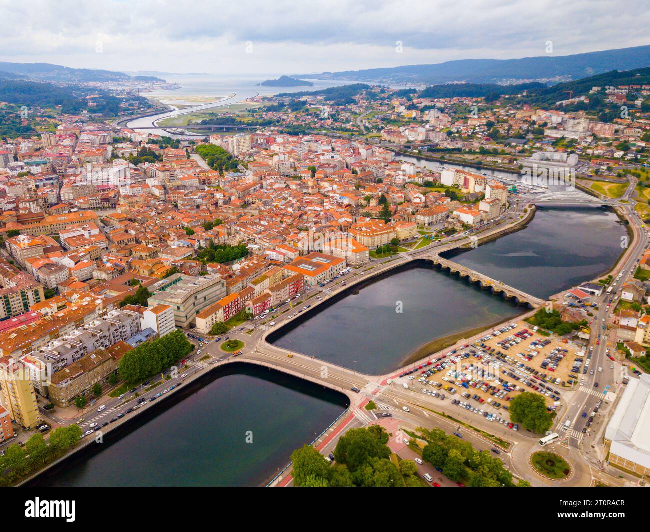 Aerial view on the city Agen. France Stock Photo