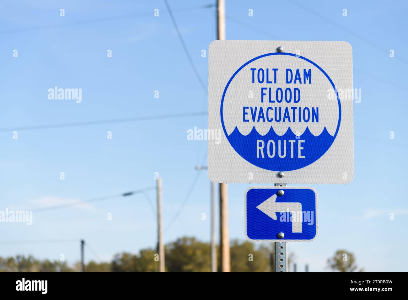 Carnation, WA, USA October 8, 2023; Sign with direction arrow for