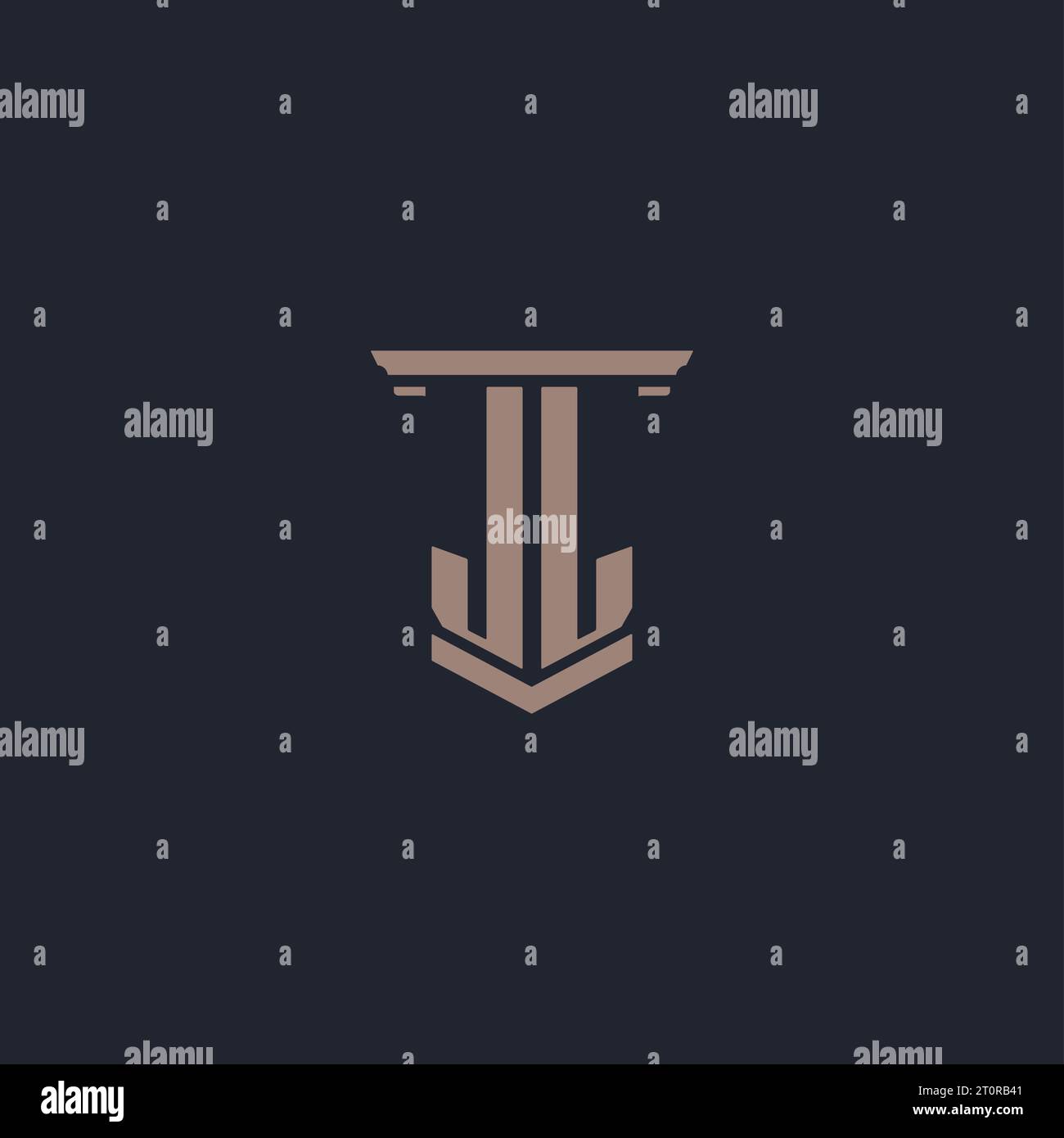 JL initial monogram logo with pillar style design Stock Vector Image ...