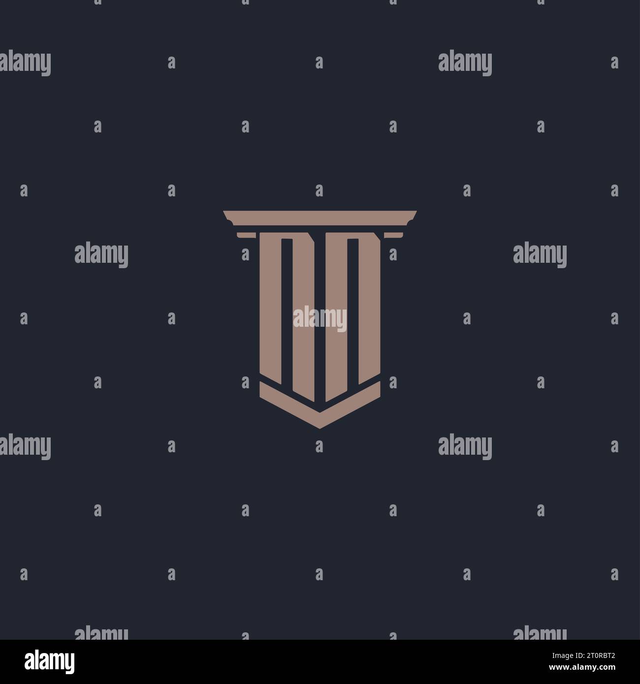 NN initial monogram logo with pillar style design Stock Vector Image ...