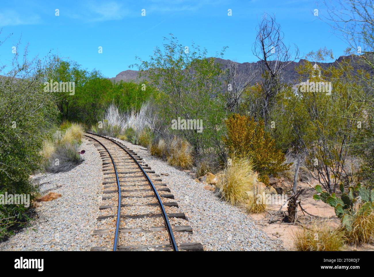 Old Train Tracks, Tucson Arizona Stock Photo