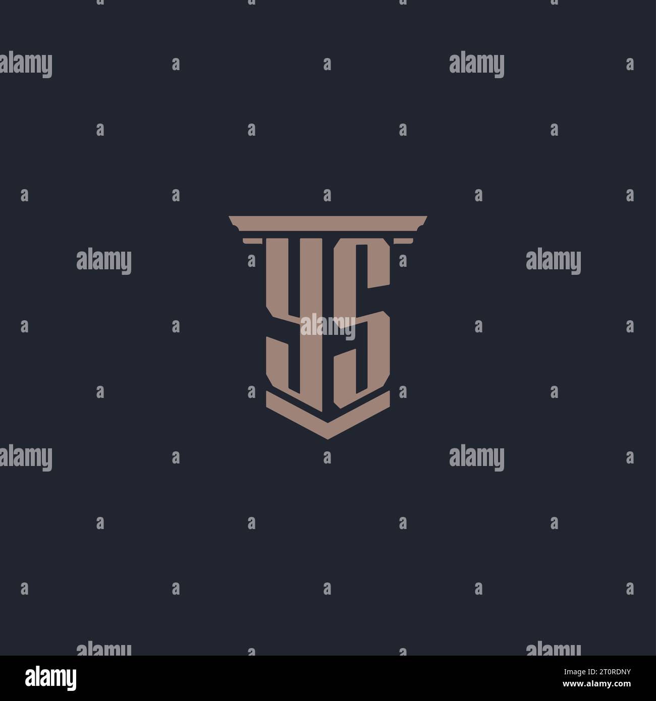 YS initial monogram logo with pillar style design Stock Vector Image ...
