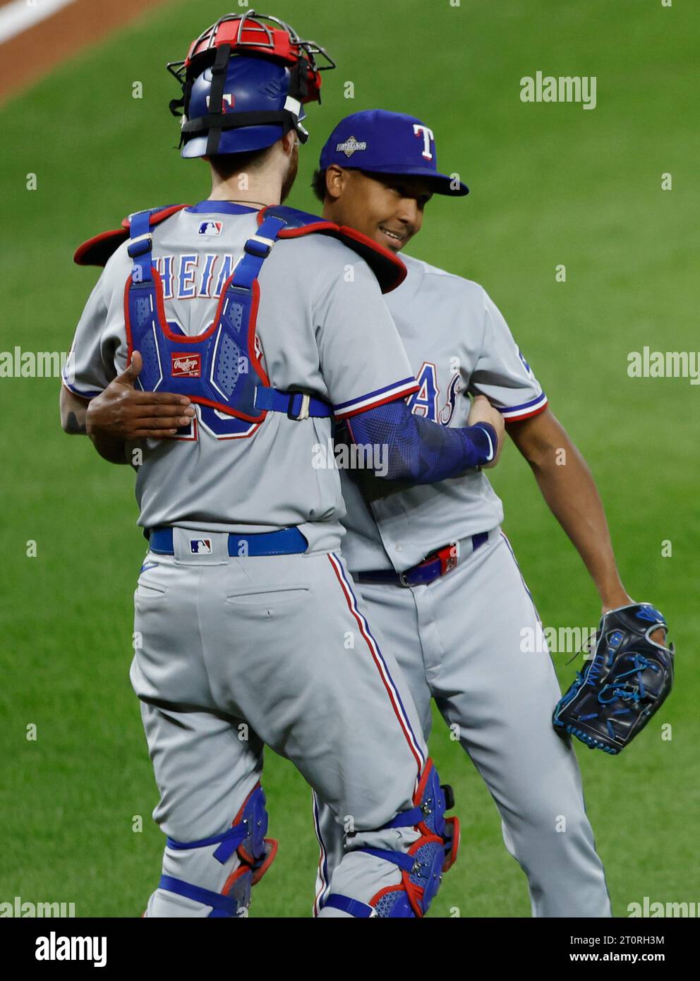 Texas Rangers' Jose Leclerc throws to the New York Yankees during a  baseball game, Thursday, April 27, 2023, in Arlington, Texas. (AP  Photo/Tony Gutierrez Stock Photo - Alamy