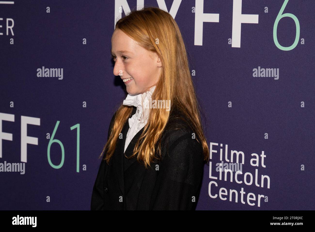 New York, USA. 08th Oct, 2023. Zoe Ziegler arrives on the red carpet for the showing of “Janet Planet” at the 61st New York Film Festival at Alice Tully Hall at Lincoln Center in New York, New York, on Oct. 8, 2023. (Photo by Gabriele Holtermann/Sipa USA) Credit: Sipa USA/Alamy Live News Stock Photo