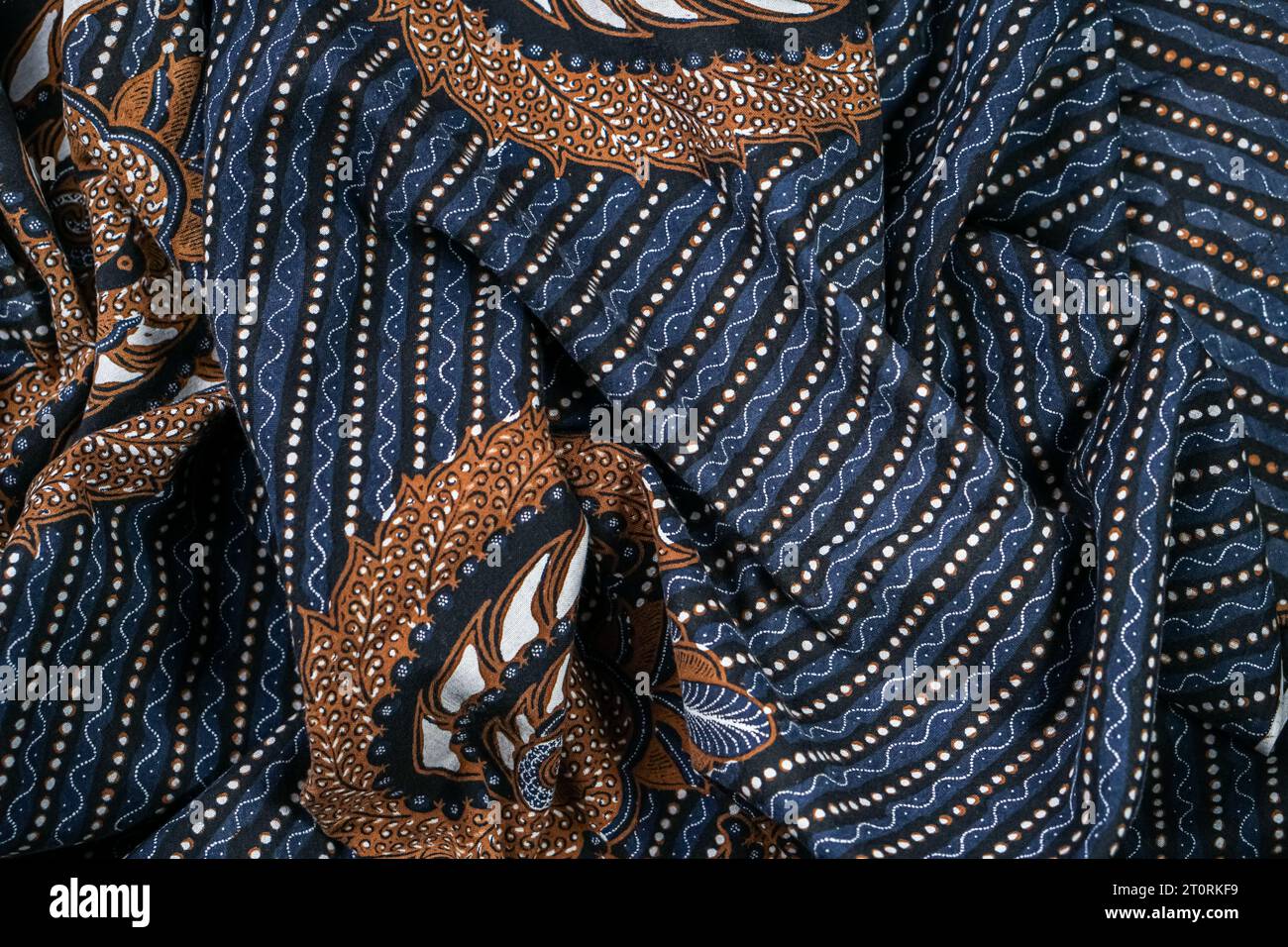 Batik cloth craftsmen from indonesia Stock Photo
