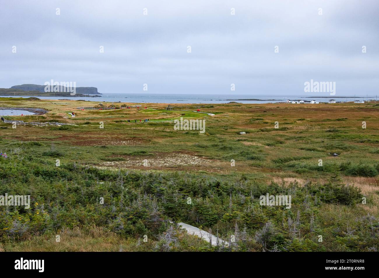 Beach in L’Anse aux Meadows, Newfoundland & Labrador, Canada Stock