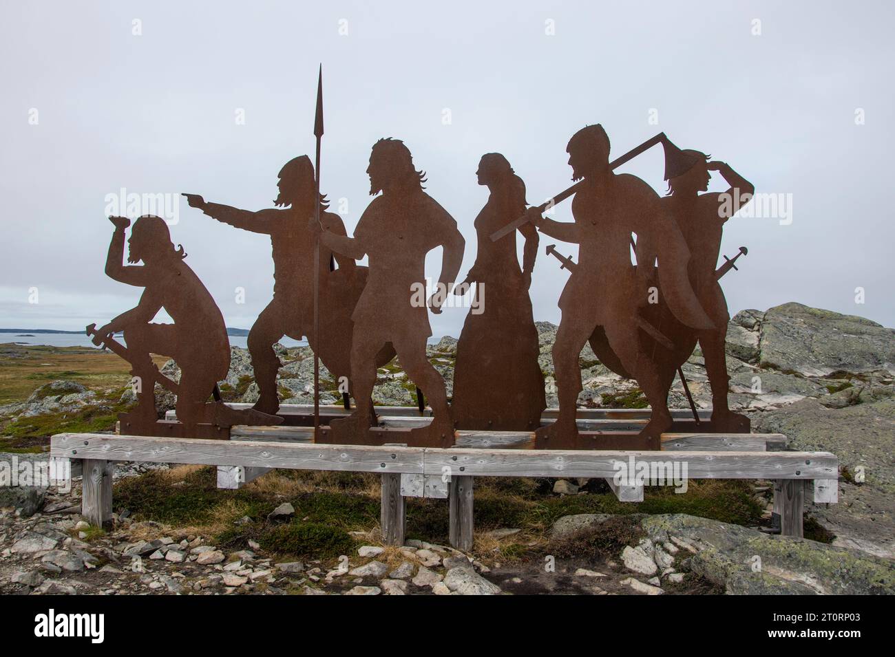 Sculpture of Vikings at L’Anse aux Meadows in Newfoundland & Labrador