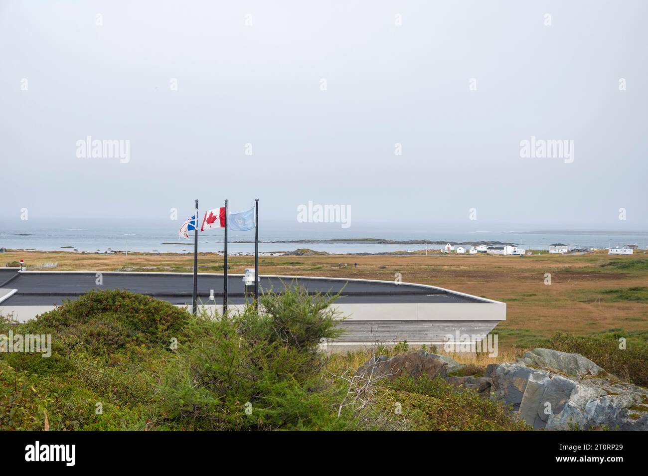 L’Anse aux Meadows visitors centre in Newfoundland & Labrador, Canada Stock Photo