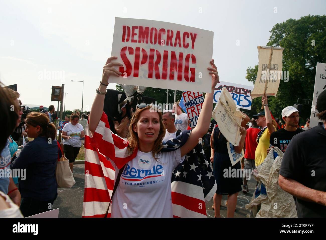 07252016 - Philadelphia, Pennsylvania, USA: Bernie Sanders supporters ...