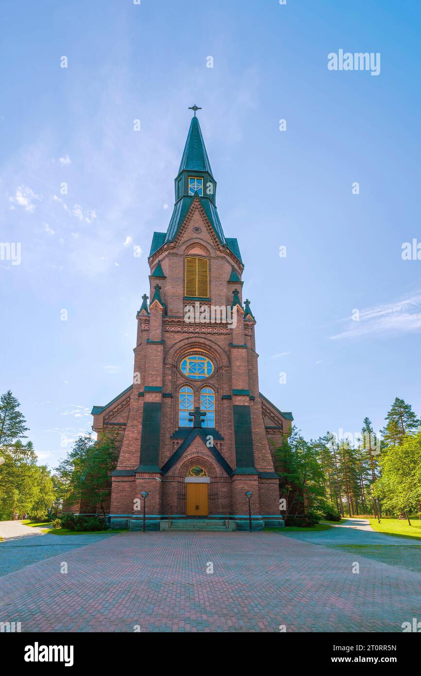 Rantasalmi, Finland - July 23, 2014 - Rantasalmi Lutheran church in South Savo region Stock Photo