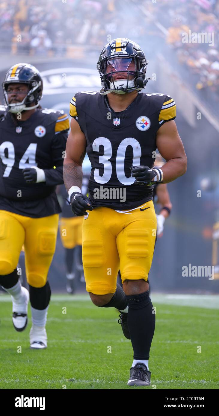 Pittsburgh, PA, USA. 08th Oct, 2023. Jaylen Warren #30 during the ...