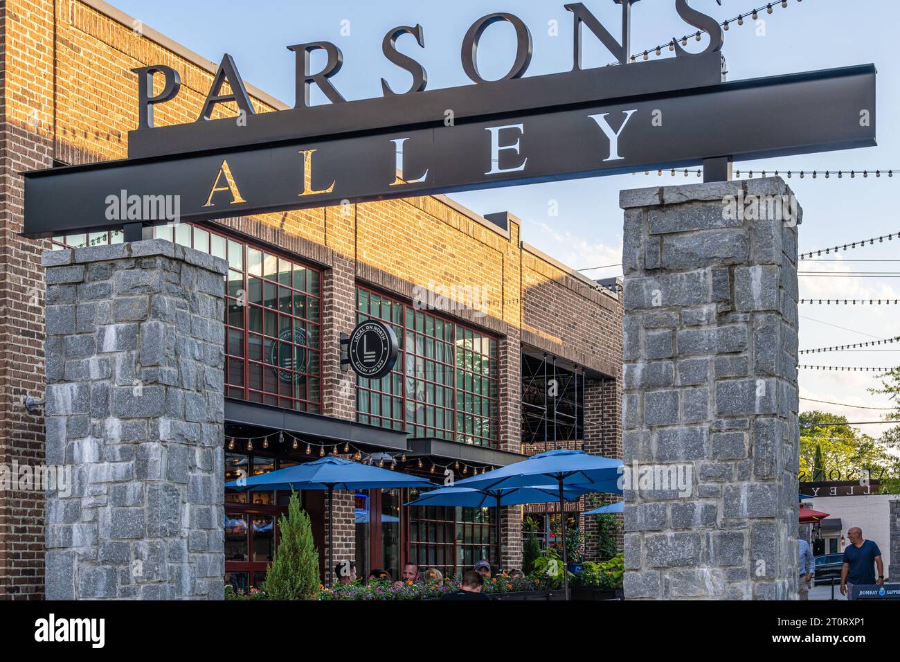 Parson's Alley in downtown Duluth, Georgia. (USA) Stock Photo