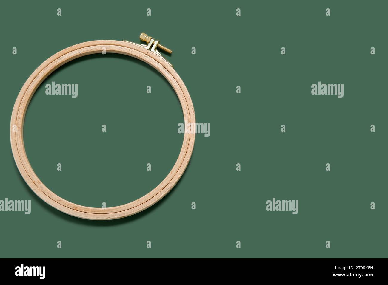 Dark wood shop embroidery hoop