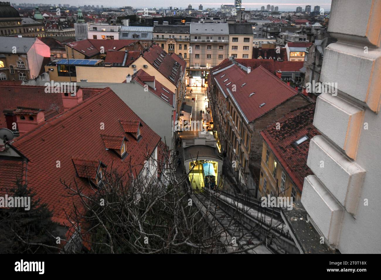 Zagreb Funicular Railway (Uspinjaca), Croatia Stock Photo Alamy