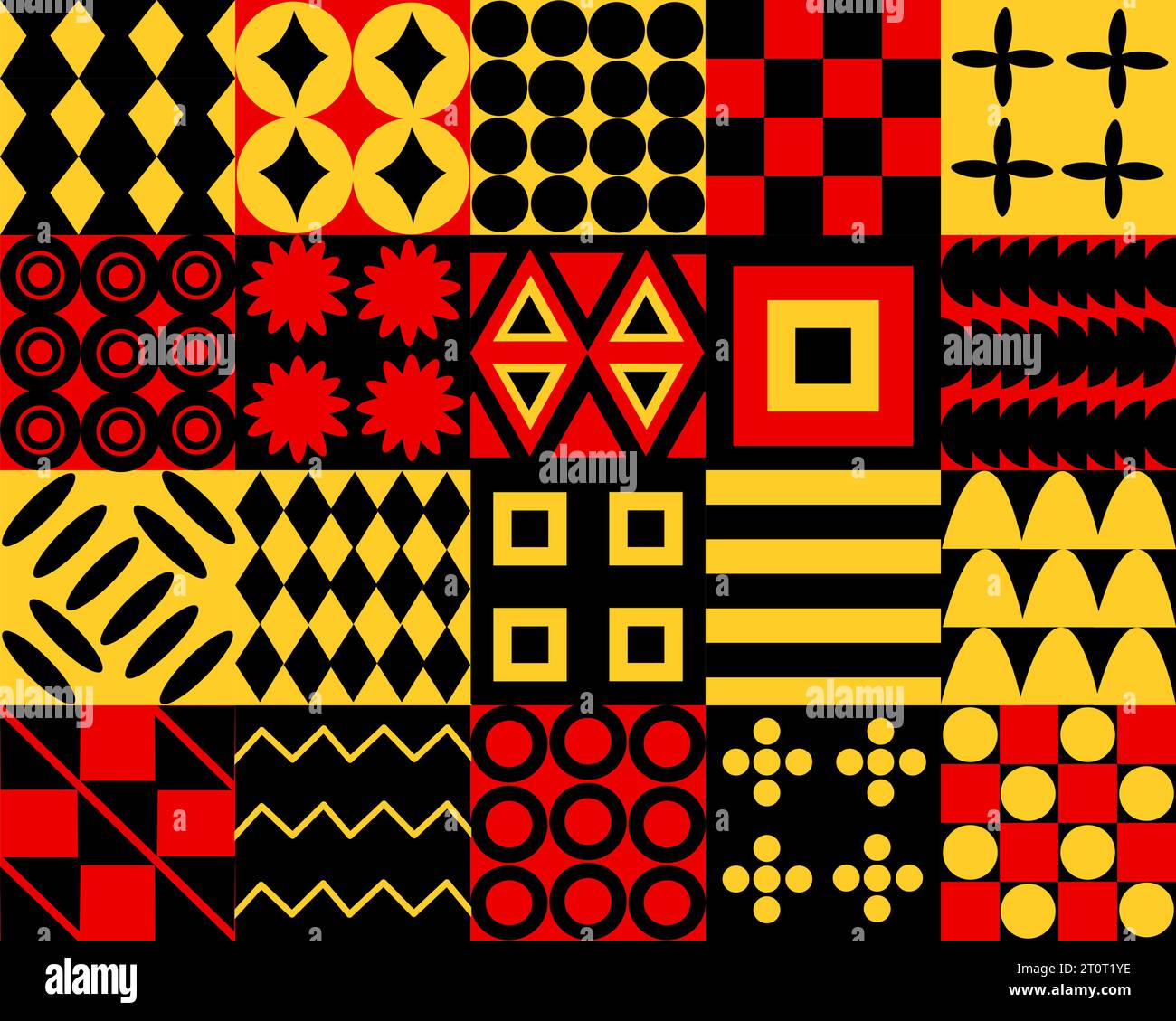 Collection Brutalism abstract vector Patterns with simple geometric ...