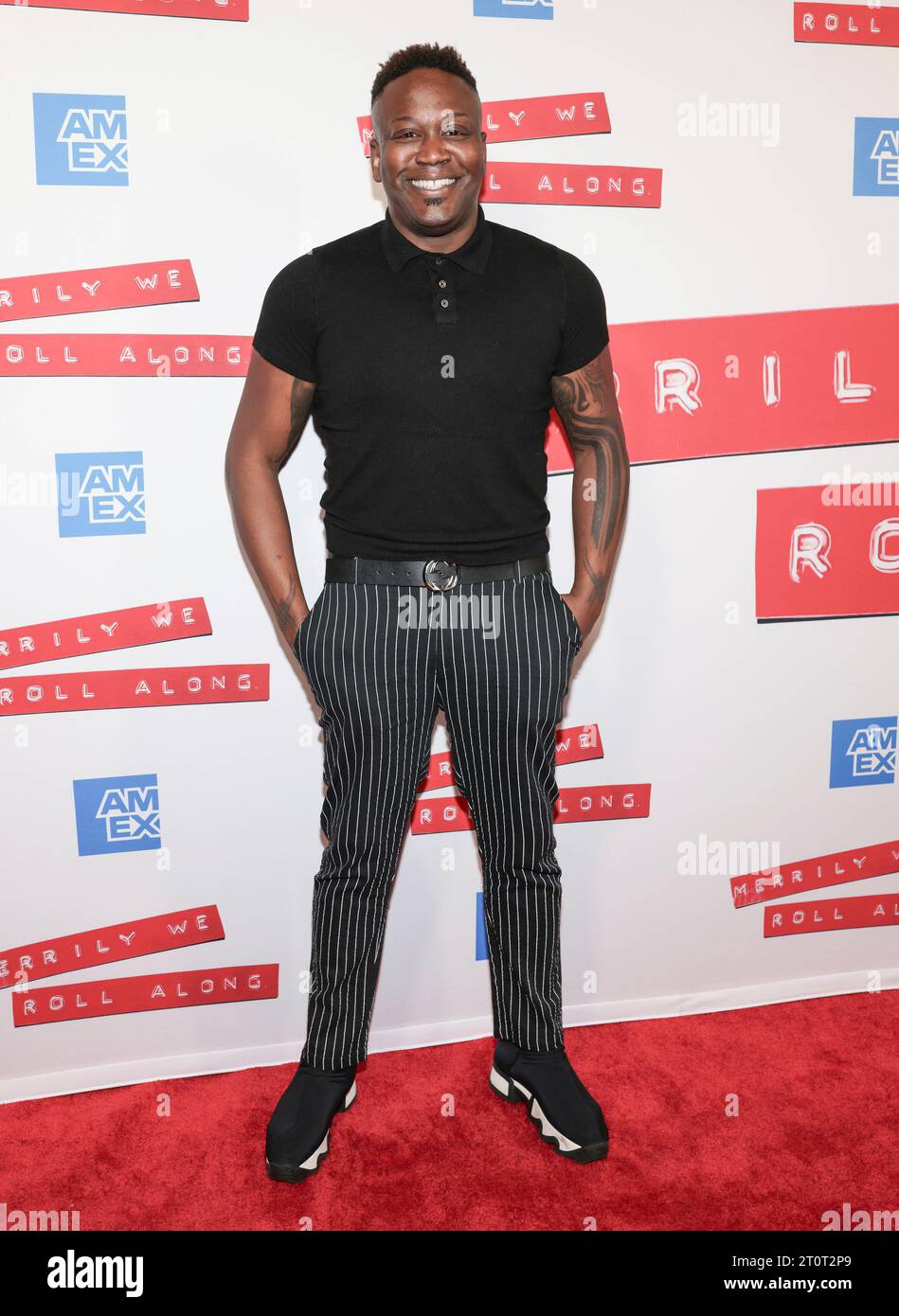 Tituss Burgess attends Broadway's red carpet celebration of "Merrily We