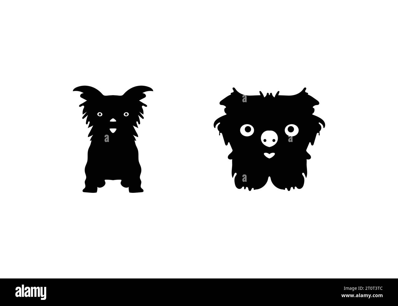 New unique minimal style Brussels Griffon icon illustration- Stock Vector