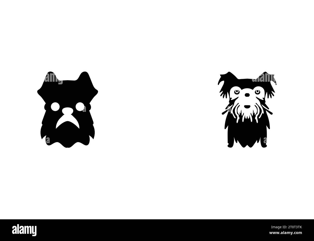 New unique minimal style Brussels Griffon icon illustration- Stock Vector