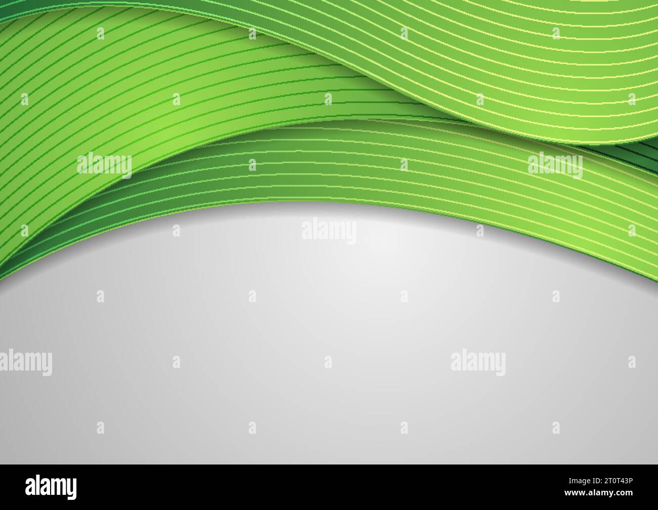 Bright green waves abstract corporate vector background Stock Vector