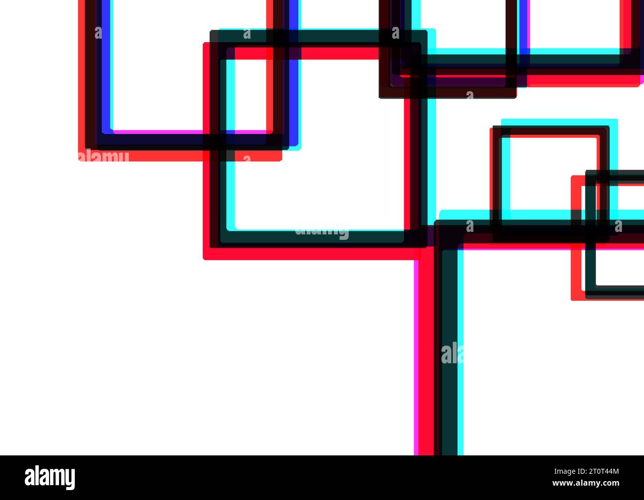 Retro 3d squares abstract geometric background. Vector design Stock Vector