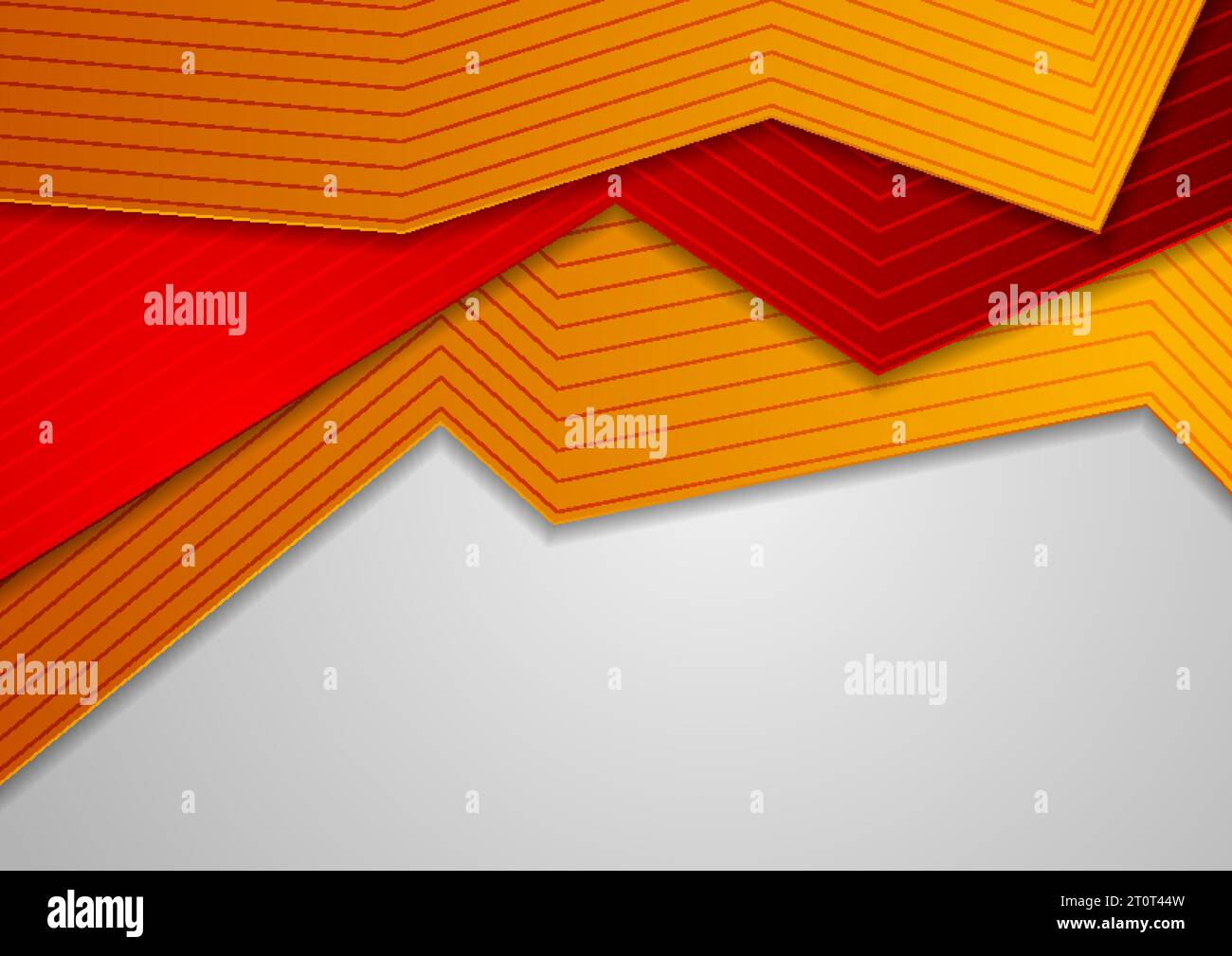 Red and orange geometric abstract corporate background. Vector design Stock Vector