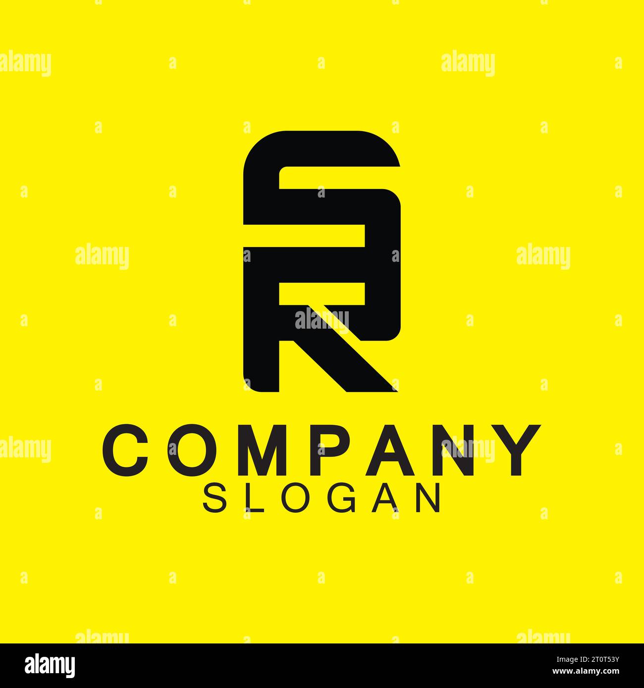 Alphabet letters Initials Monogram logo SR or RS  icon design. Stock Vector