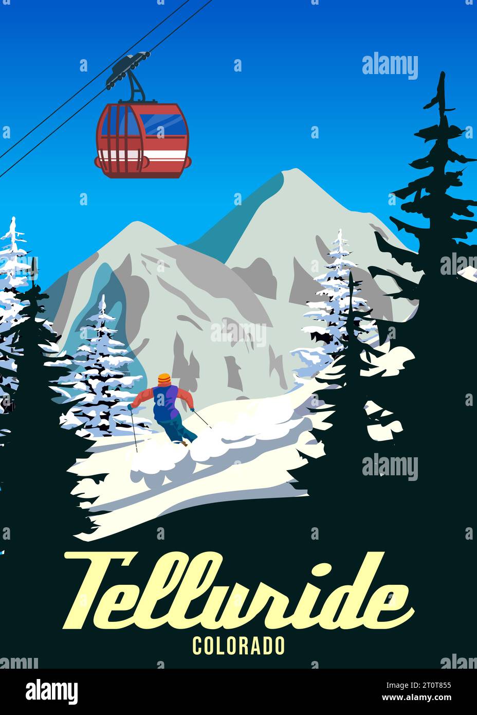 Mountain village telluride Stock Vector Images - Alamy