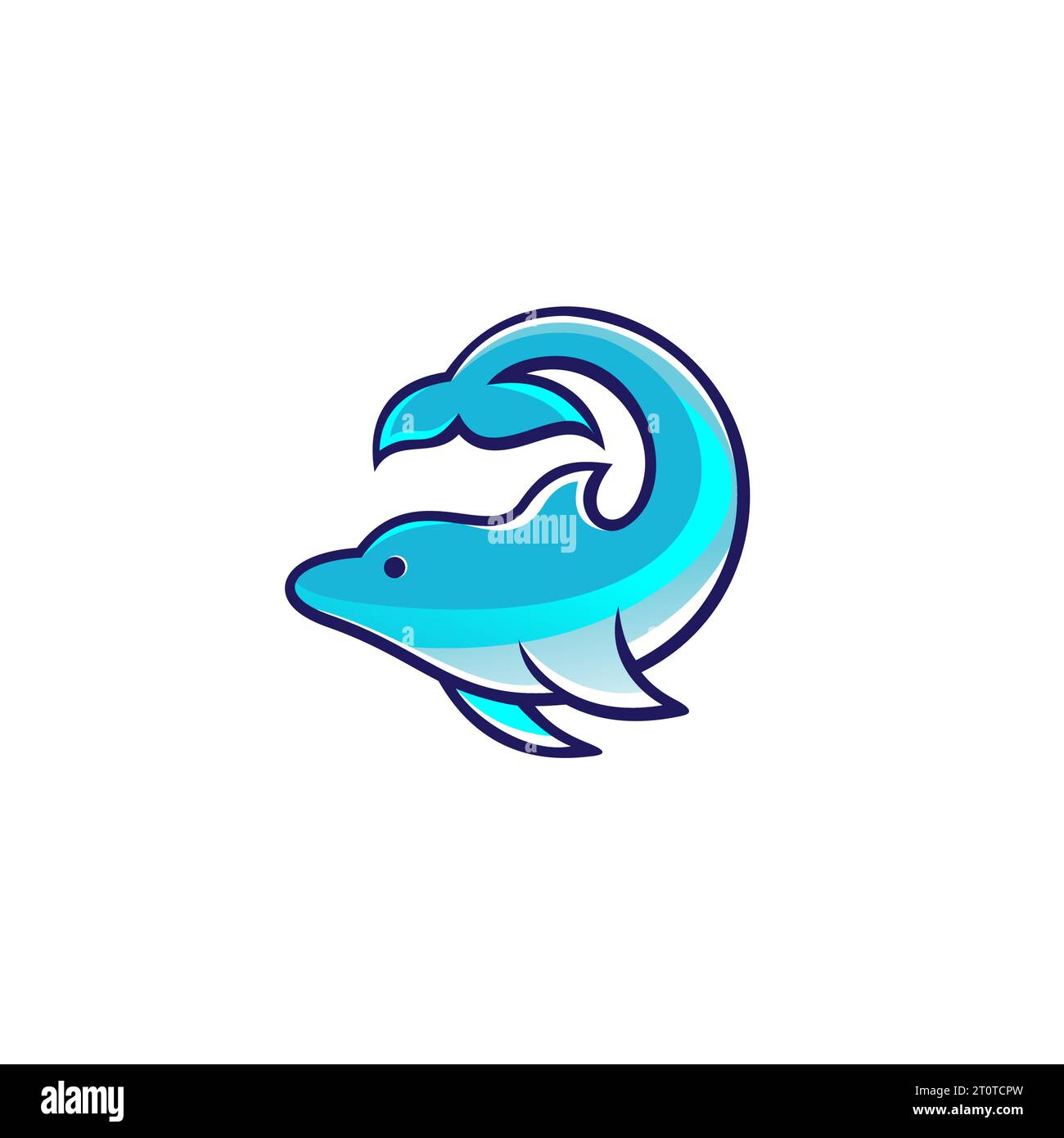 Dolphin Vector Illustration. Dolphin Logo Design Stock Vector