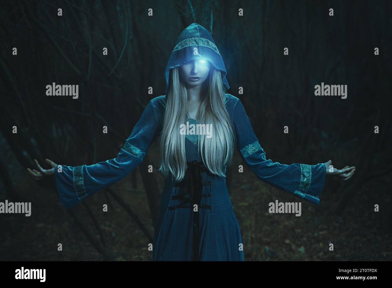 Dark magical goddess Stock Photo