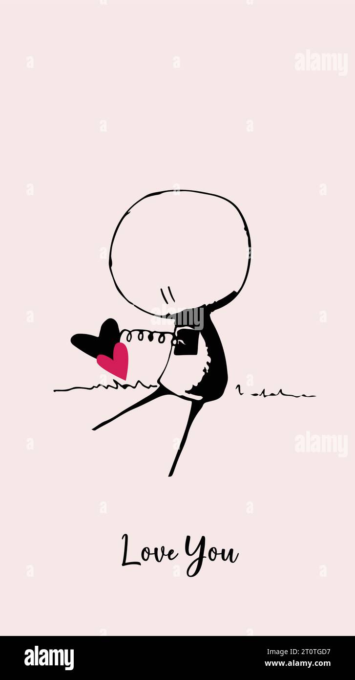 I love you card Stock Vector