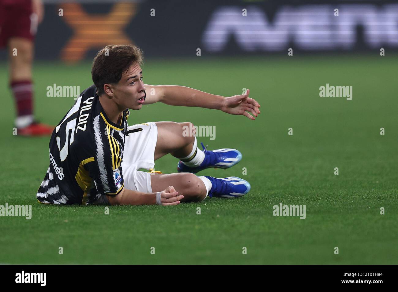 Kenan Yildiz of Juventus FC in action during the Serie A football match  between Atalanta BC and Juventus FC Stock Photo - Alamy