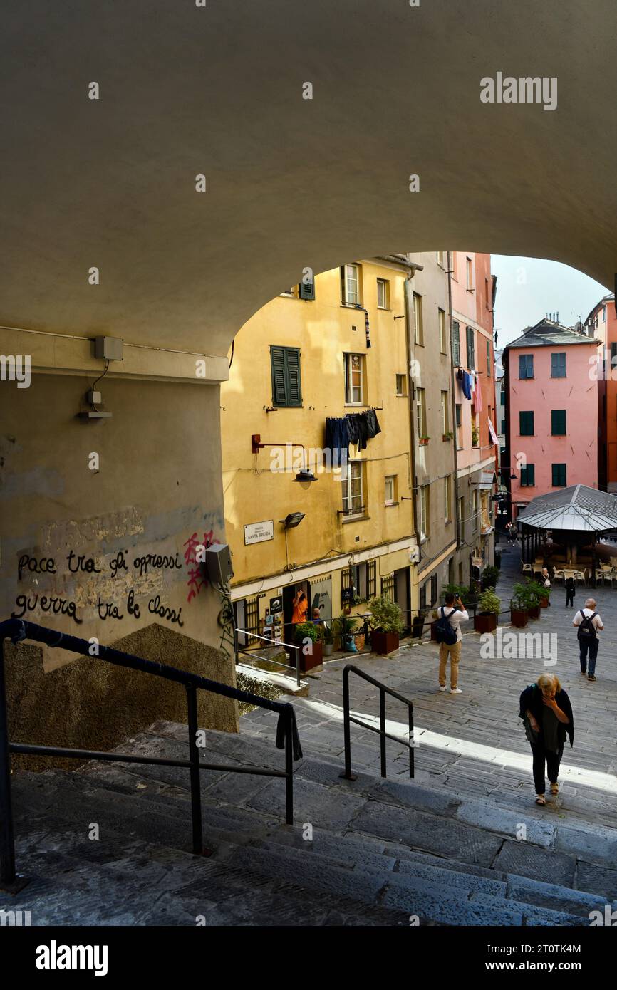 Genoa, Boccanegra alley Stock Photo