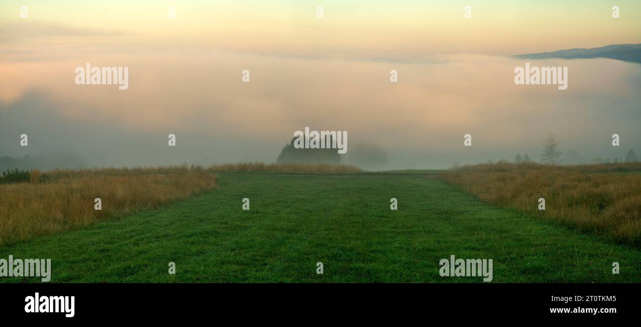 Sunrise over mountain pasture hi-res stock photography and images - Alamy