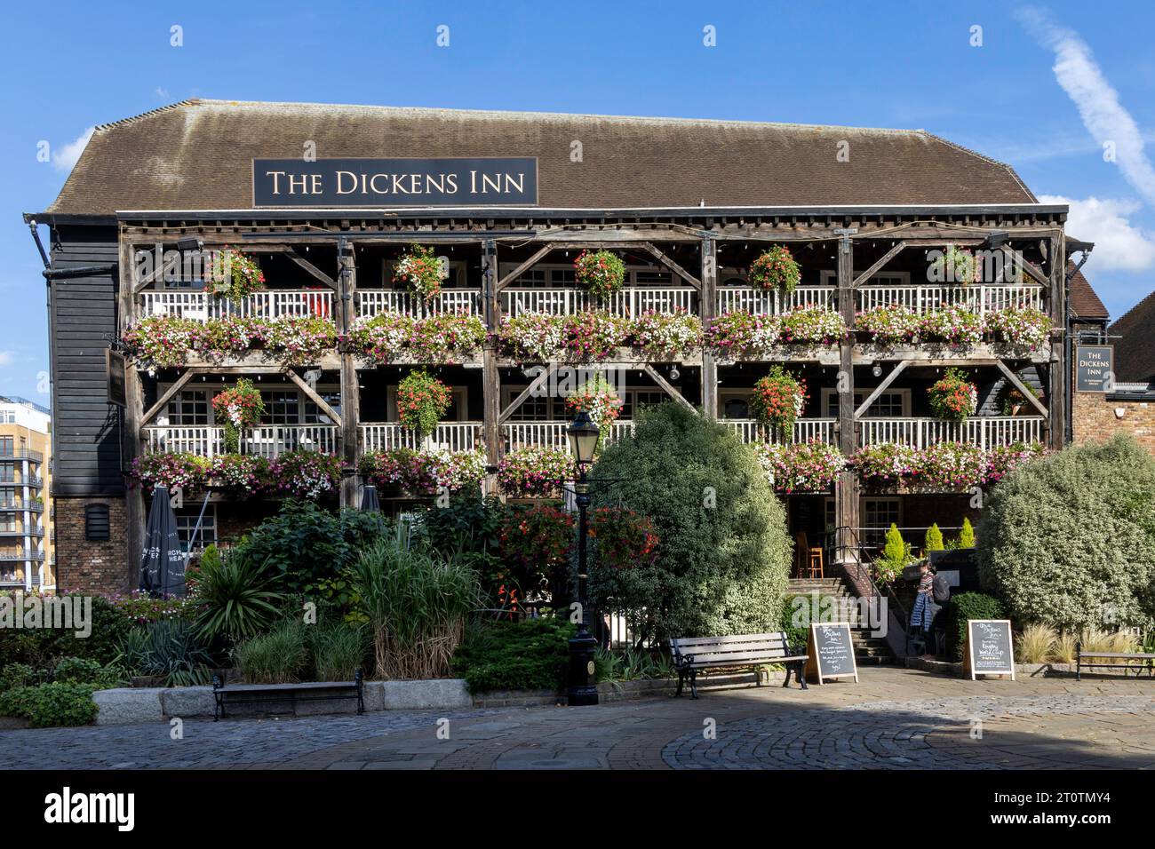 The Dickens Inn in London's Docklands Stock Photo