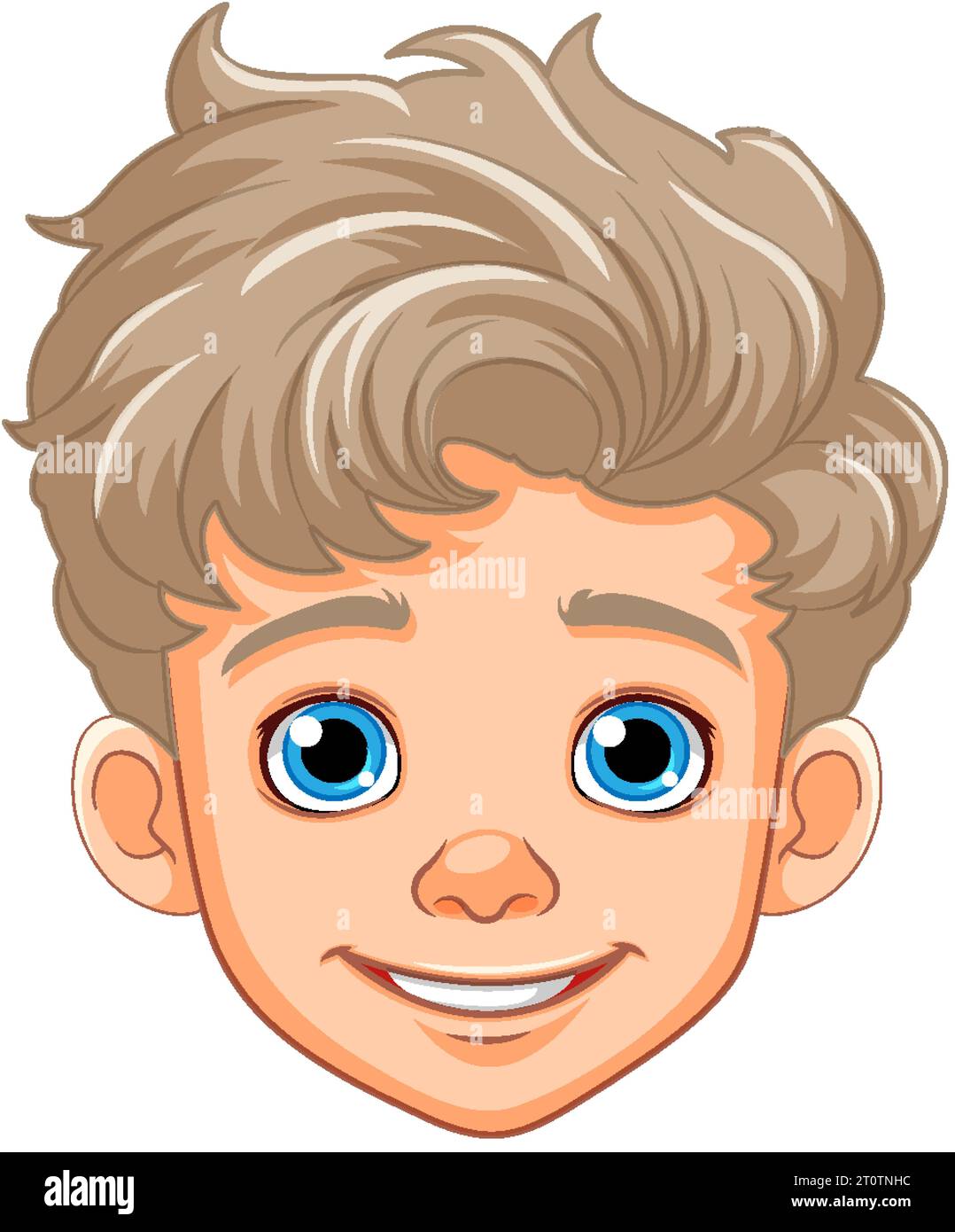 Boy cartoon head isolated illustration Stock Vector Image & Art - Alamy