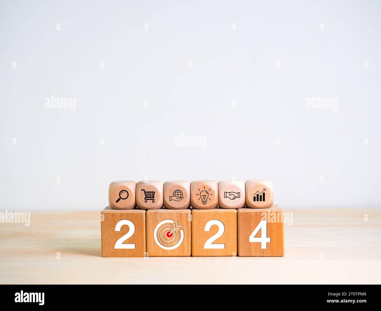 2024 new year trends with goal marketing concepts. 2024 year calendar