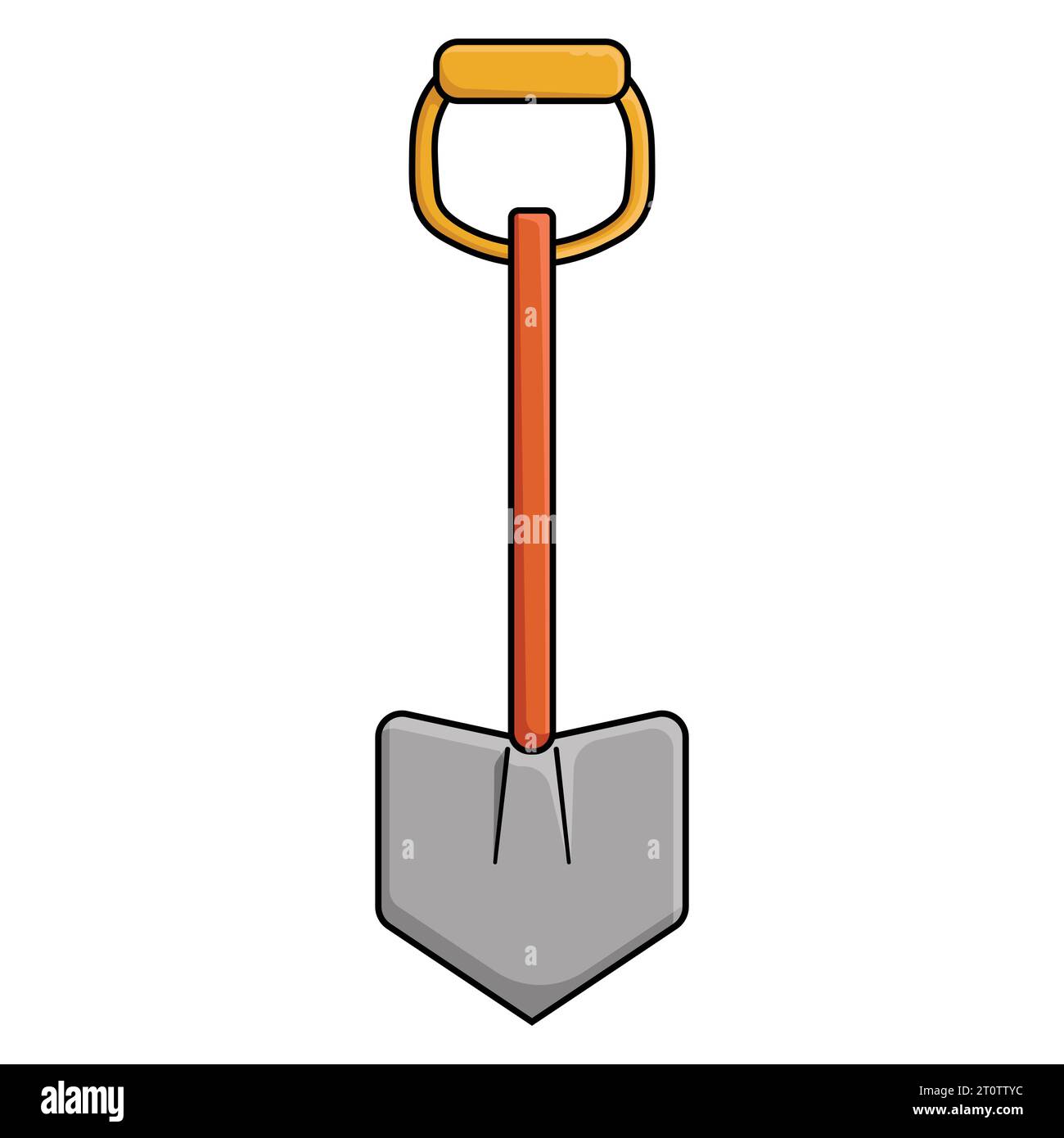 shovel tool icon over white background vector for construction illustration design element Stock Vector