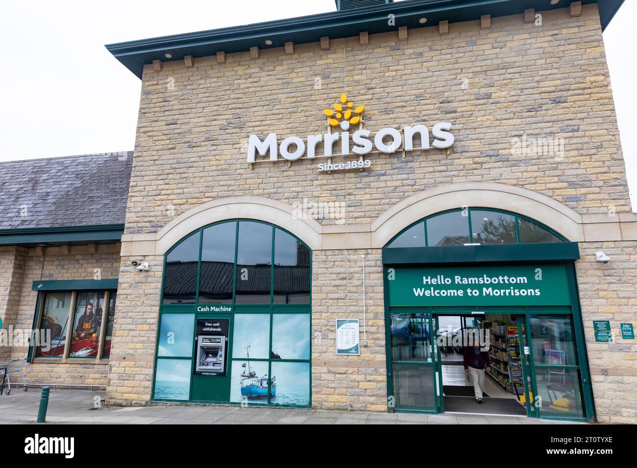 Morrisons british supermarket in Ramsbottom, Greater Manchester,England,UK Stock Photo