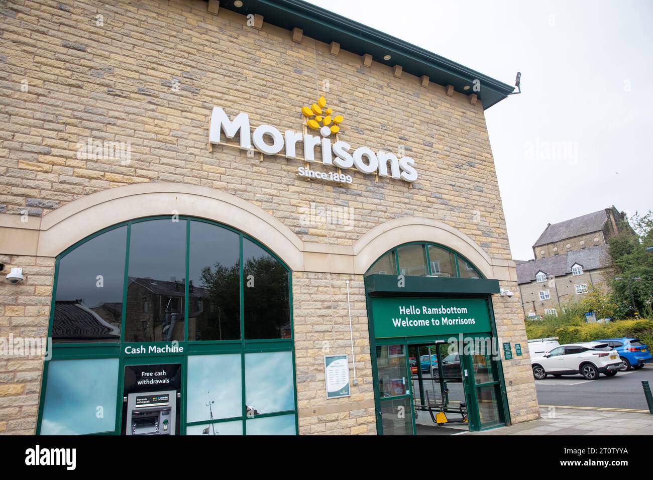 Morrisons british supermarket in Ramsbottom, Greater Manchester,England,UK Stock Photo