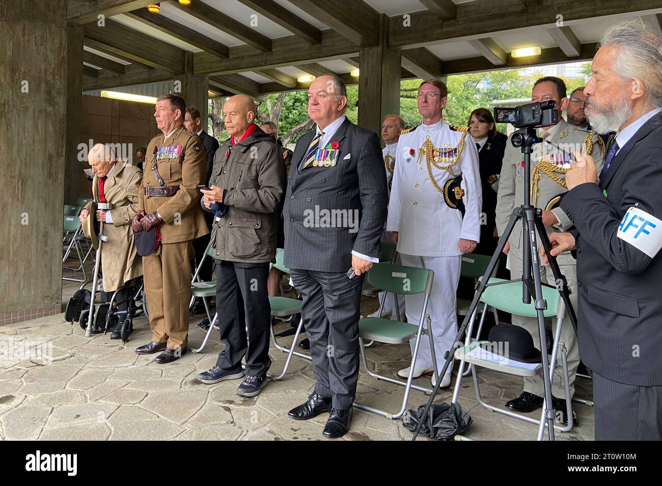 Richard Day, far left, a British army veteran who survived the Burma